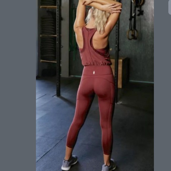 NEW Free People Movement Jumpsuit Red legging - Picture 3 of 6